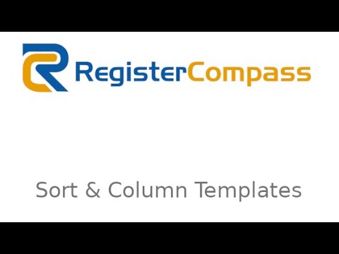 RegisterCompass Tutorial #4 - Sort & Column Template