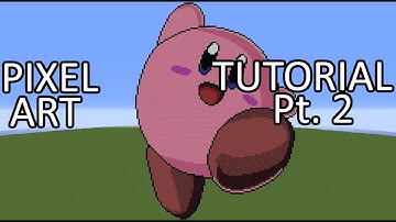 Minecraft Pixel Art Tutorial - Kirby (Nintendo) Part 2 FINALE
