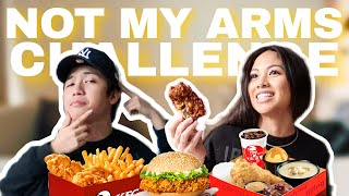NOT MY ARMS CHALLENGE MUKBANG (with my boyfriend)