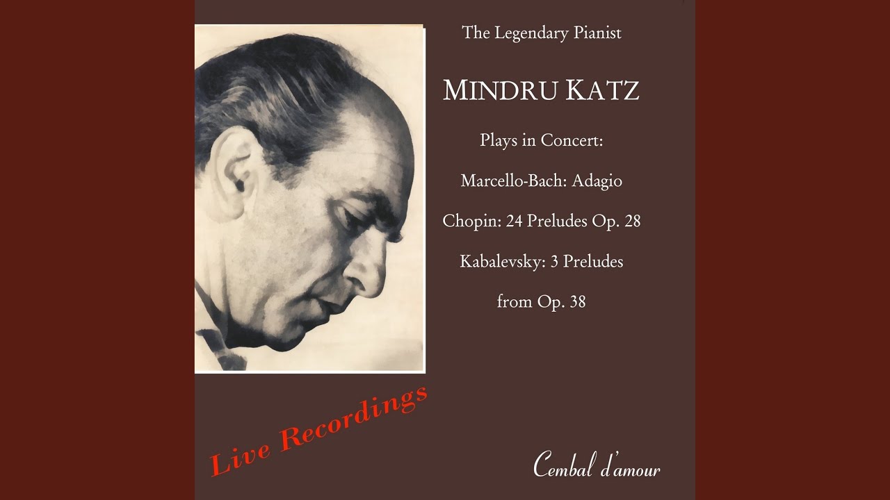 Ver 24 Preludes Op. 28: Prelude No. 7 in A Major (Recorded Live, 11 March 1969, Jerusalem, Israel) no YouTube