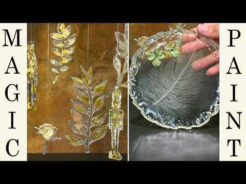 How to create transparent, glass-like decorations using Magic Paint “Diamante” Resin #diy #ElisaMP