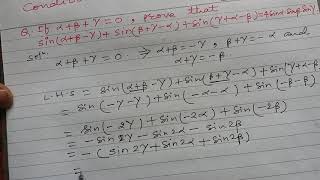 Tutorial class of Opt.Maths -10||cond. trig. Identities-3rd class||Proving under condition