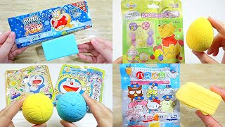 Asmr Fizzy Bath Bomb  Popsicle Pooh Doraemon Sanrio Characters Bath Ball Surprises Compilation
