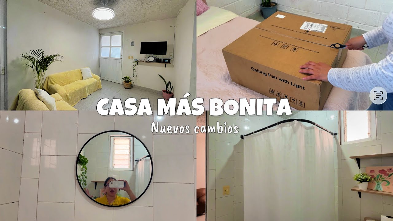 RENOVAMOS MI HOGAR 🏡 cambio en SALA Y BAÑO || Abanicos de techo 
