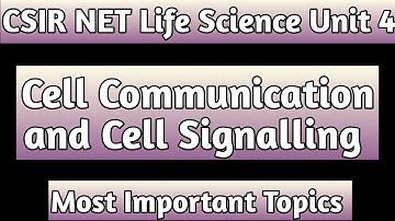 CSIR NET Life Science Unit 4 | Cell Communication and Cell Signalling | Most Important Topics