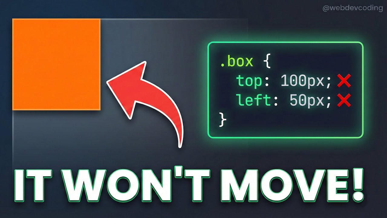 Why top and left won't work in CSS (And how to fix it)