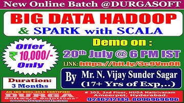 BIG DATA HADOOP Online Training @ DURGASOFT