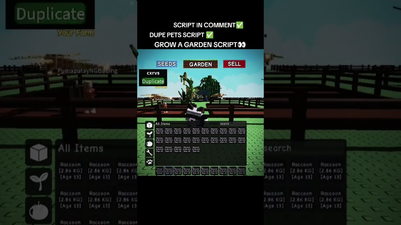Grow A Garden Dupe Pets Script FREE Every SCRIPT IN COMMENT Growagarden