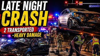 Late Night Crash in Grand Junction send two people to the hospital.