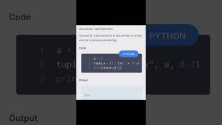 day 65 👉 explain the tuple accessing elements in 30 seconds telugu tutorial|#python #coding #Shorts