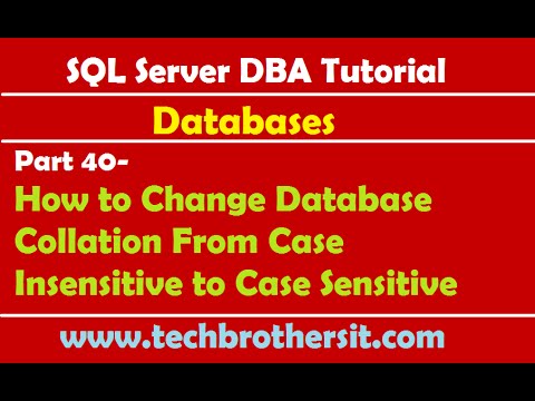 Video: Er SQL replace sensitive for case?