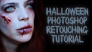 Halloween Photoshop Retouching - Face wounds screenshot 1