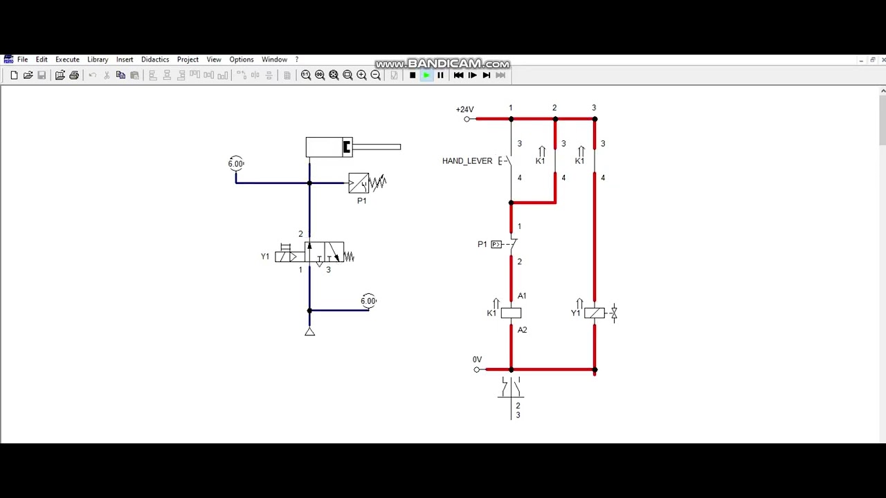 Electro-pneumatic Plastic Bag Heat Sealer using FluidSIM