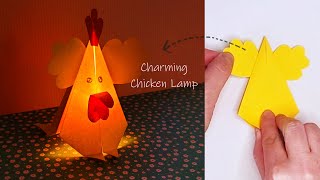 Adorable Lampe Ambiante En Origami Poulet Facile Et Rapide Veilleuse Poulet Ère