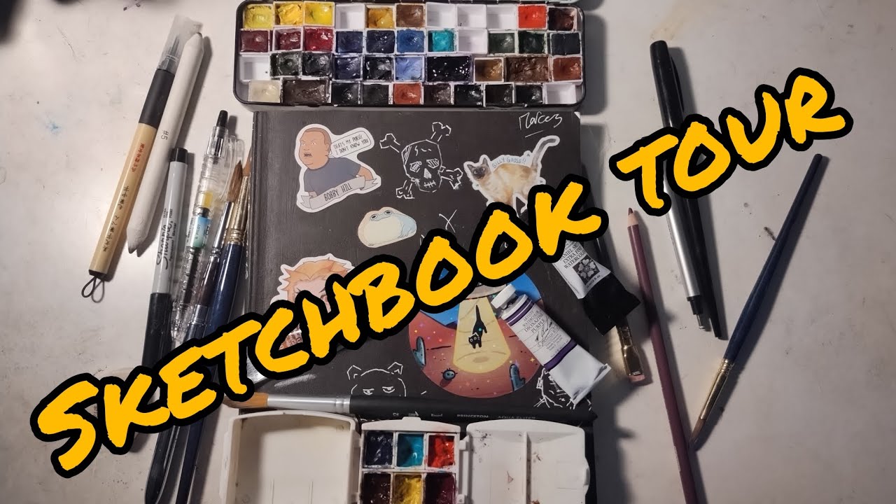 My First Sketchbook Tour! A Year of Growth and Mistakes - YouTube