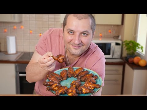 Вкусные и пряные крылышки! Крылышки с соусом барбекю.