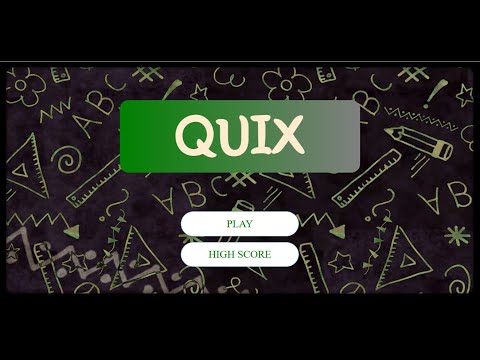 QUIX - Quiz App using HTML CSS JS and deployed.