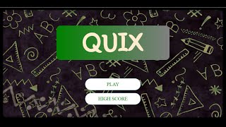QUIX - Quiz App using HTML CSS JS and deployed.
