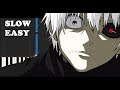 Tokyo Ghoul Unravel (SLOW EASY PIANO TUTORIAL)
