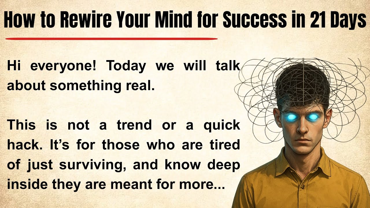 21 Days How to Rewire Your Mind for Success 🔥 | Improve Your English ...