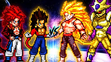 Vegito OP (all form) & Gogeta OP (all form) VS Cumber OP & Golden Cooler V2 OP in Jump Force Mugen🔥