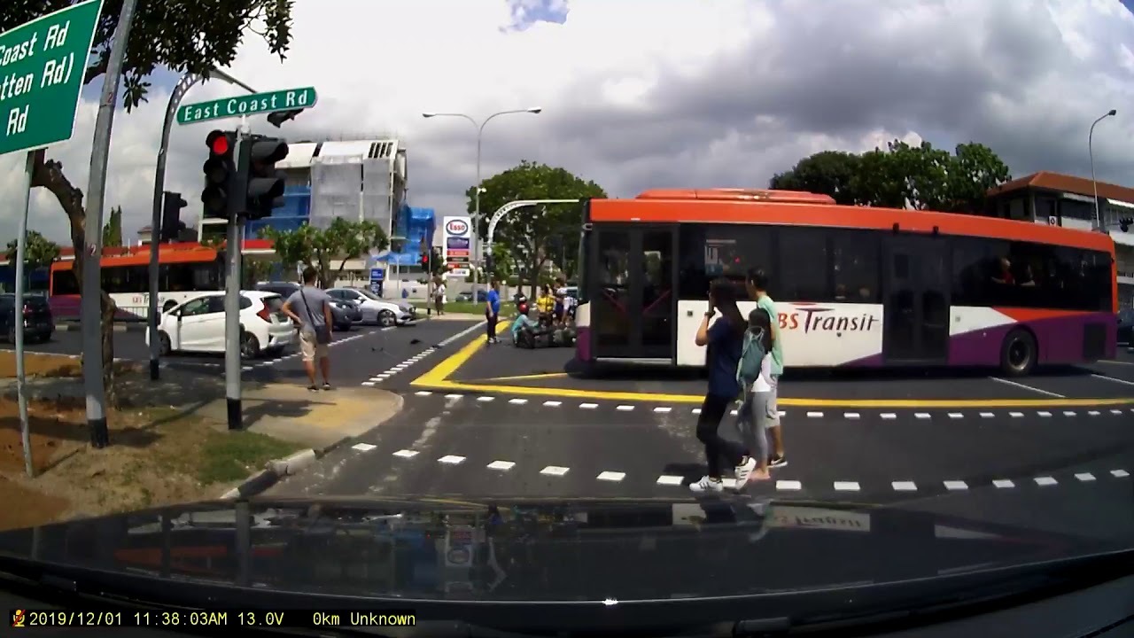 Car crashes into biker at the junction