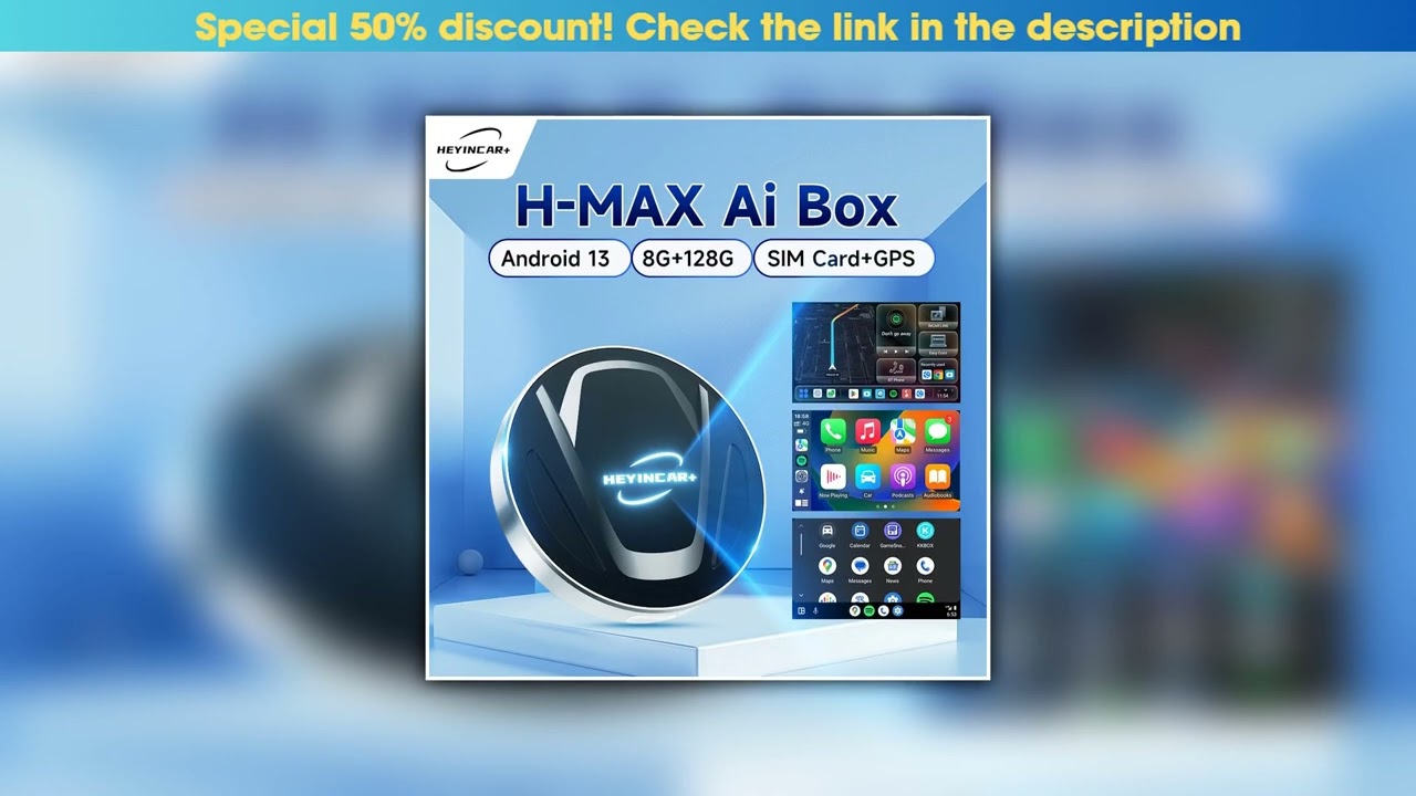 Unboxing 2025 New HEYINCAR CarPlay Smart Ai tv Box Plus Android 13 8GB+128GB Wireless Android Auto•