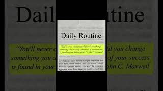 The Secret Of Success Is Behind In Your Daily Routine