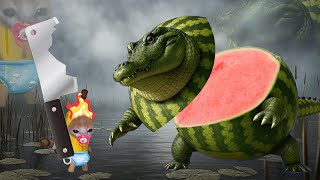 Banana Cat Kills Creepy Glorbo Frutto Drillo Italian Brainrot