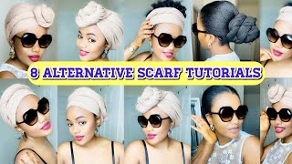 ٨ أنماط رائعة لأغطية الرأس لموسم الأعياد | دروس سهلة لربط غطاء الرأس للشعر الطبيعي من النوع 4C screenshot 3