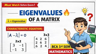 Eigenvalues of a Matrix 🔥 | BCA 1st Sem Maths | Foundation of Mathematics I (Step-by-Step) #makaut 
