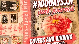 #100DAYSJJi junk journal covers and binding - no sew method