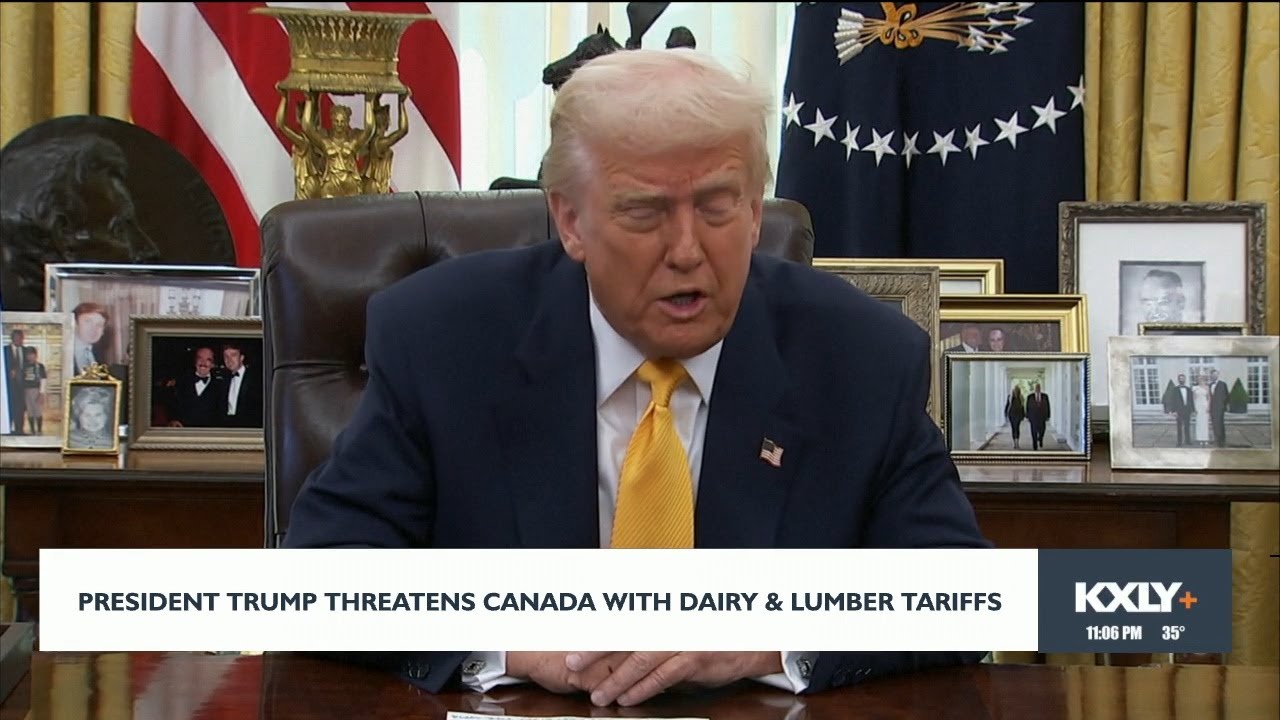 President Trump threatens Canada with dairy and lumber tariffs - YouTube