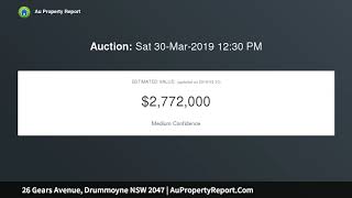 26 Gears Avenue, Drummoyne NSW 2047 | AuPropertyReport.Com