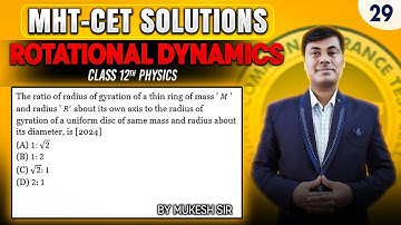 ROTATIONAL DYNAMICS MHT-CET 2025 PYQ