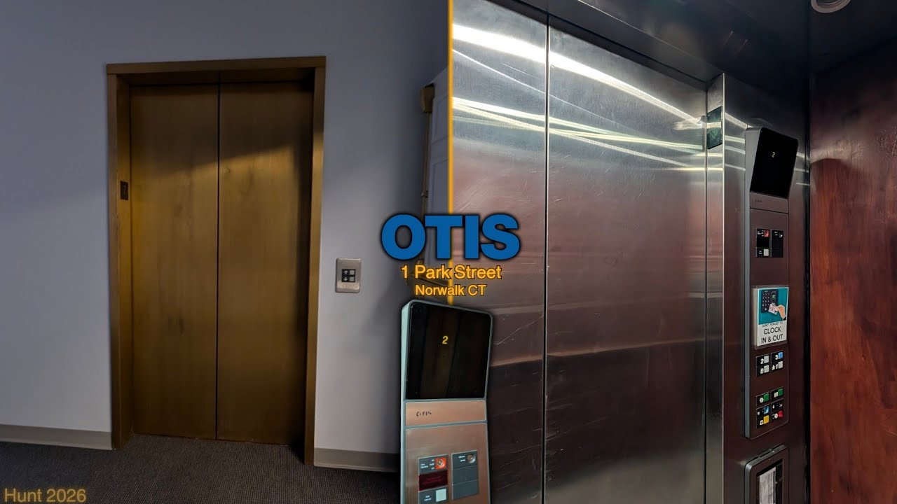 Amber Floor Indicator | Cool OTIS Series 1 Hydraulic Elevator | 1 Park Street, Norwalk CT