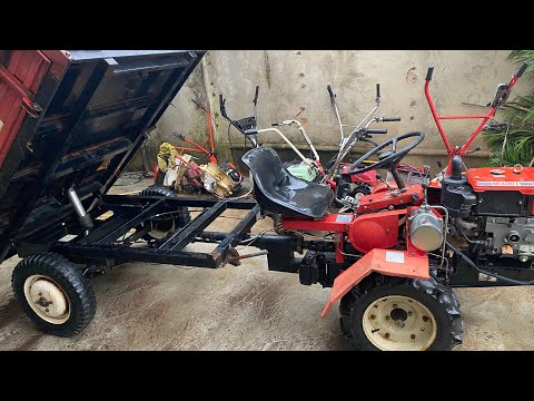 Video xe rùa 2 cầu 4 bánh có ben máy dầu NFAD8L xe đẹp hàng... - youtube