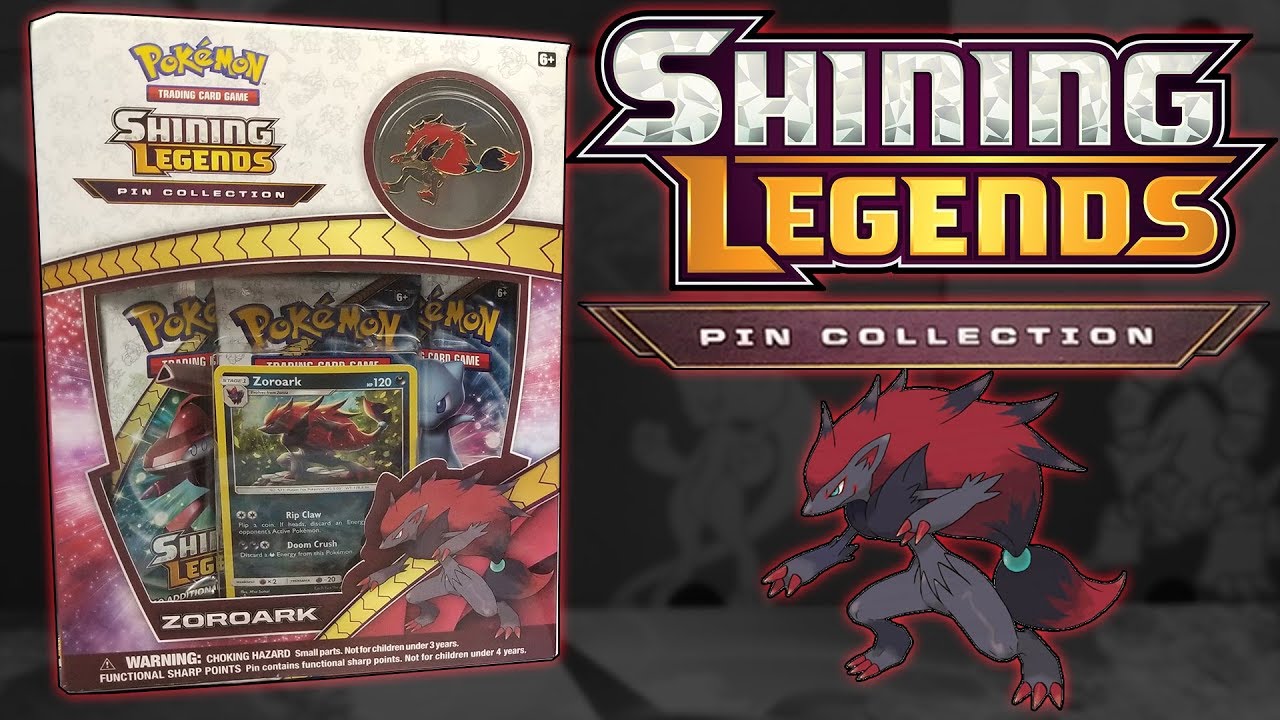 Pokemon Shining Legends Zoroark Pin Collection Box Opening! Pokemon