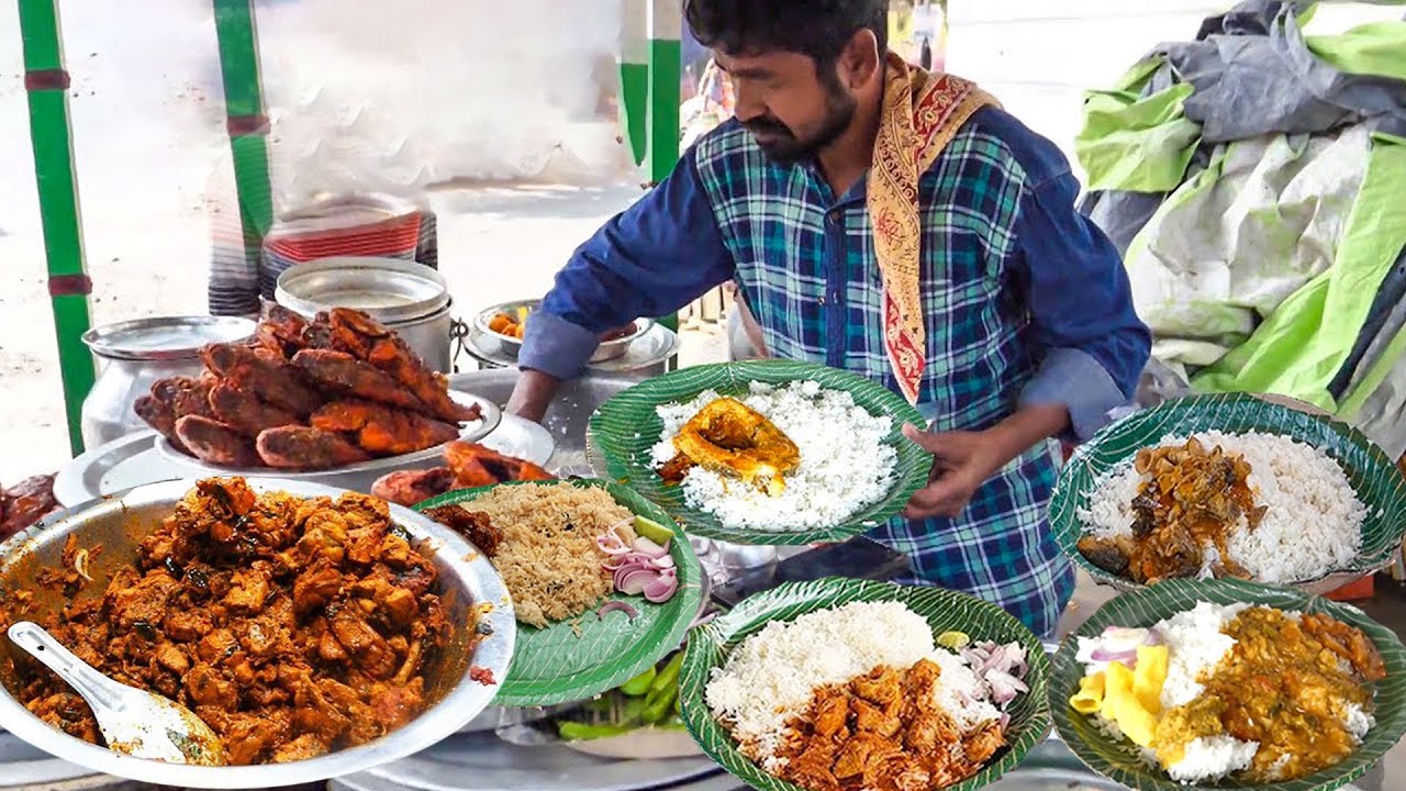 Cheapest RoadSide Unlimited Meals Indian Street Food Meals 