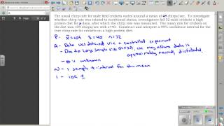 AP Statistics - one sample t-interval
