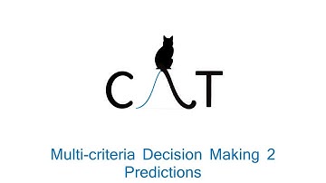 Multi-criteria Decision Making 2 - Predictions [Tutorial]