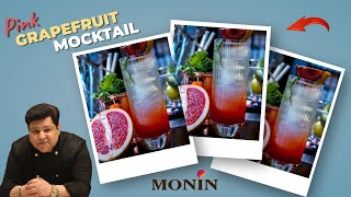 2 Minutes Recipe - Pink Grapefruit Mocktail | Collaboration With MONIN | Chef Vikram Bajaj screenshot 3