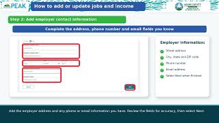 How to Add Jobs or Income in Your Colorado PEAK Account