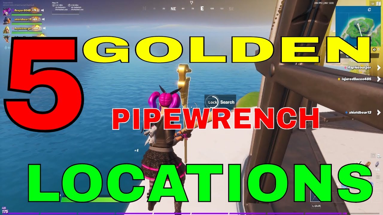 LOCATION of the GOLDEN pipe wrenches (Fortnite Battle Royale)