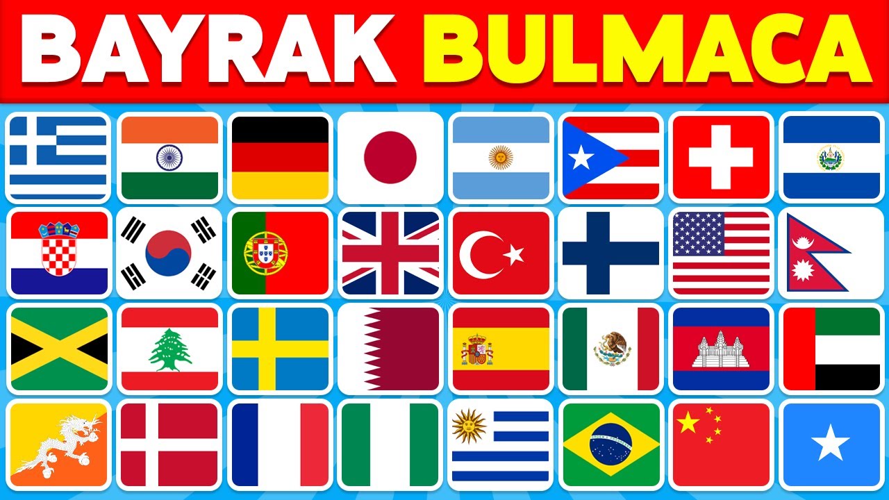 Bayrak TAHMİN Et! 🌍150 Ülkenin Bayrağını Tahmin Edebilir Misin? 🤔🚩 Ülke Bulmaca