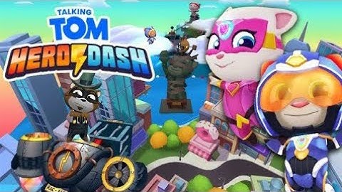 Talking Tom Hero Dash Part 1 Walkthrough - Unlock Super White Angela Color Suit - Fight All Reccon 