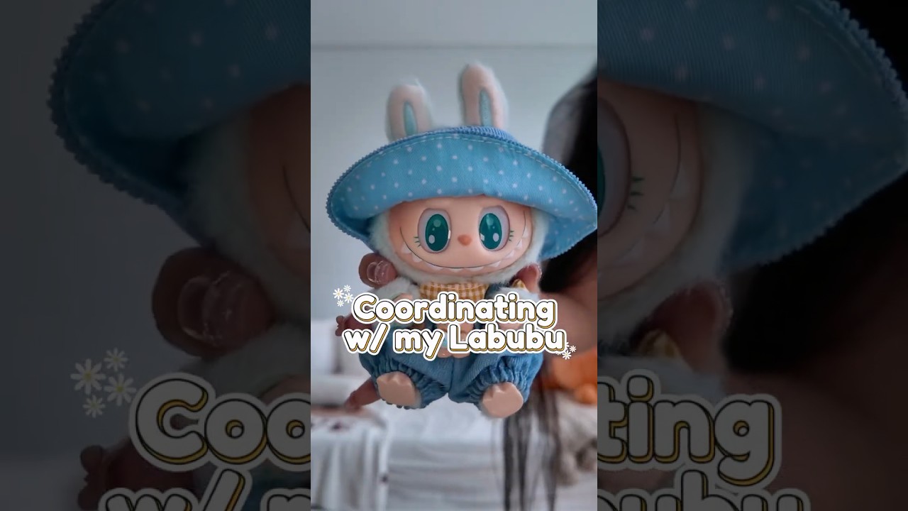 Matching My Outfit with Labubu Ququ! 💙✨ | Bag Charm Coord Ep. 2 