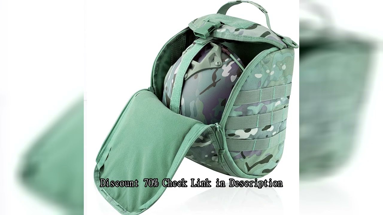 Tactical Helmet Bag Pack,Multi-Purpose Molle Storage Carrying Pouch for Sports Hunting Shooting Comb
