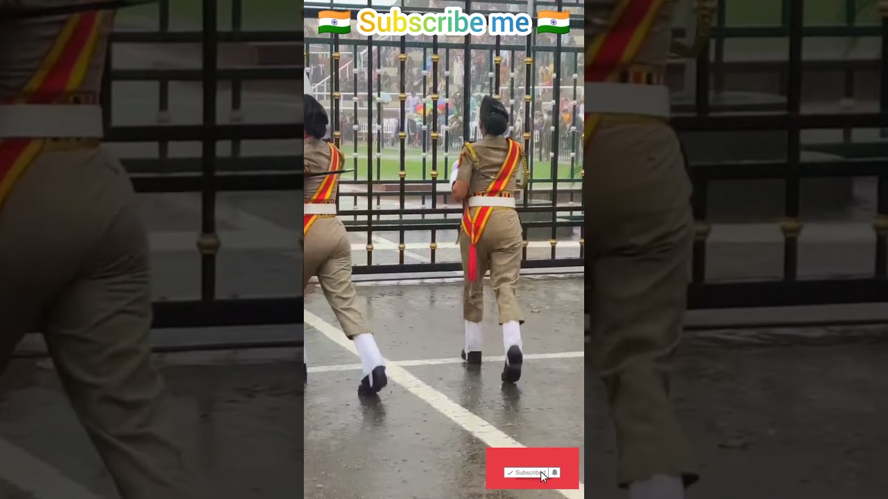 BSF Mahila Parade in Rain at Attari Wagah Border 🇮🇳