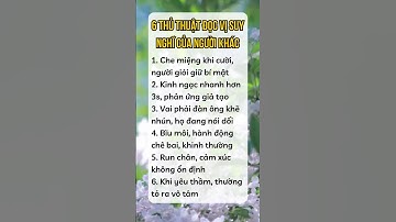 6 THỦ THUẬT ĐỌC VỊ SUY NGHĨ CỦA NGƯỜI KHÁC #Tonilamtien #shorts